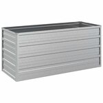 vidaXL Lit surélevé de jardin 100x40x45 cm Acier galvanisé Argenté
