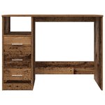 vidaXL Bureau vieux bois 102x76x50 cm bois d'ingénierie