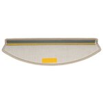 vidaXL Tapis d'escalier 30 pièces 65 x 24 x 4 cm Taupe Demi-rond Grand