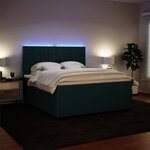 vidaXL Sommier à lattes de lit et matelas Vert foncé 180x200cm Velours