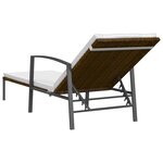 vidaXL Chaises longues 2 Pièces avec table résine tressée marron