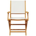 vidaXL Chaises de jardin pliantes lot de 8 tissu et bois massif