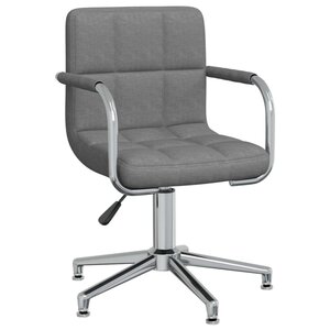 vidaXL Chaise pivotante de bureau Gris clair Tissu