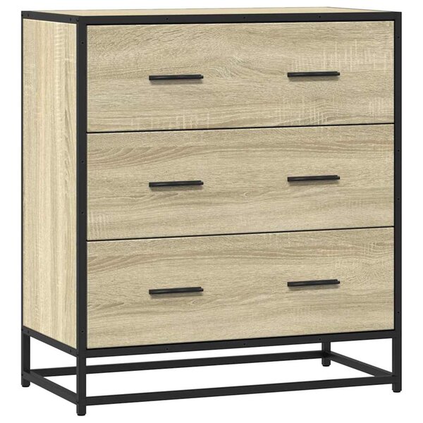 vidaXL Buffet chêne sonoma 68x35x76 cm bois d'ingénierie et métal
