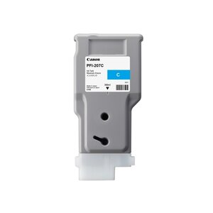 Cartouche jet d'encre originale pfi-207c 300 ml cyan canon