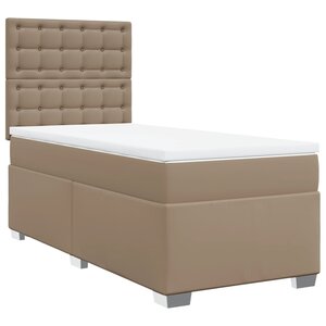 vidaXL Sommier à lattes de lit avec matelas Cappuccino 90x200 cm