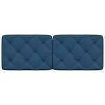vidaXL Coussin de tête de lit bleu 120 cm tissu