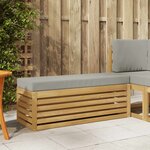 vidaXL Banc de Jardin Blanc 115 x 43 x 45 cm Bois d'Acacia Massif