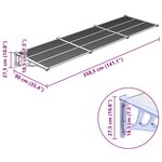 vidaXL Auvent de porte Gris et transparent 358 5x90 cm Polycarbonate