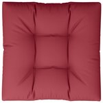 vidaXL Coussin de palette rouge bordeaux 70x70x12 cm tissu