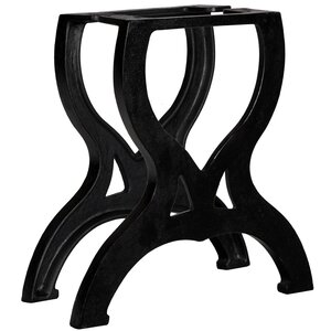 vidaXL Pied de table basse 2 Pièces Cadre en X Fonte