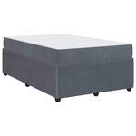 vidaXL Cadre de lit avec matelas Gris foncé 120 x 200 cm Velours