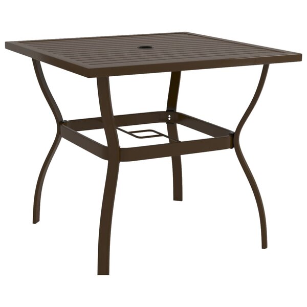 vidaXL Table de jardin Marron 81 5x81 5x72 cm Acier