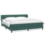 vidaXL Sommier à lattes de lit et matelas vert foncé 180x210cm velours