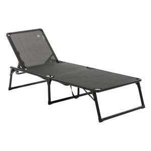 Travellife Chaise longue de camping Como gris mélangé