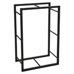 ProGarden Support de rangement à bûches rectangulaire noir