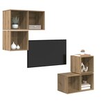 vidaXL Ensemble meuble TV 4 Pièces Chêne artisanal Bois d'ingénierie