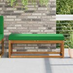 vidaXL Coussin de Siège d'Extérieur Vert 111 5 x 40 x 8 cm