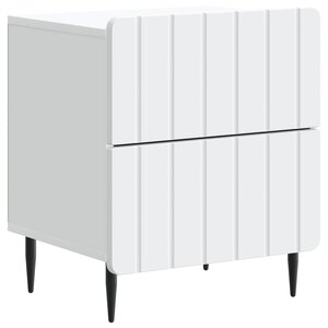 vidaXL Cabinet de chevet Blanc 43 x 34 5 x 49 5 cm Bois d'ingénierie