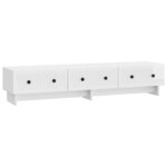 vidaXL Meuble TV Blanc brillant 147 x 34 5 x 30 cm Bois d'ingénierie