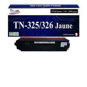 T3AZUR - Toner compatible avec Brother TN325 pour Brother MFC-9460CDN  MFC-9465cdn  MFC-9560CDW  MFC-9970CDW Jaune