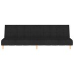 vidaXL Canapé-lit à 2 places noir tissu