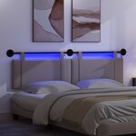 vidaXL Tête de lit suspendue Taupe Tissu