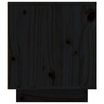 vidaXL Meuble TV Noir 110x35x40 5 cm Bois de pin massif