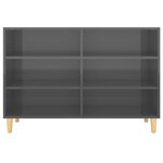 vidaXL Buffet Gris brillant 103 5x35x70 cm bois d'ingénierie