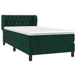 vidaXL Sommier à lattes de lit avec matelas Vert foncé 90x200 cm