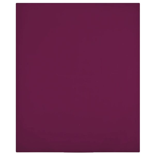 vidaXL Draps-housses Jersey 2 Pièces Bordeaux 100x200 cm Coton