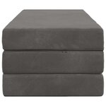 vidaXL Canapé-lit pliable 140 x 67 x 45 cm Gris foncé