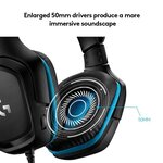 LOGITECH Casque Gaming Filaire G432 avec son surround 7.1