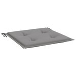vidaXL Coussins de chaise jardin lot de 2 gris 40x40x4 cm tissu oxford
