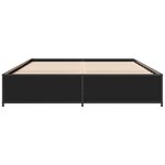 vidaXL Cadre de lit sans matelas noir 140x190 cm