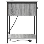 vidaXL Cabinet de chevet avec tiroir 2 Pièces Sonoma gris 42 x 41 x 56 cm