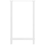 vidaXL Pieds de table de bar Blanc 2 pièces 60 x (100-101) cm Acier