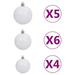 vidaXL Arbre de Noël artificiel pré-éclairé et boules 120 cm vert