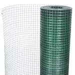 vidaXL Grillage acier galvanisé et revêtement en PVC 10x1 m vert