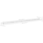 vidaXL Lit surélevé à gabion Acier galvanisé 450x30x10 cm
