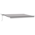 vidaXL Auvent Rétractable with Gris clair 450 × 350 cm tissu