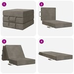 vidaXL Canapé-lit pliable 90 x 67 x 45 cm Gris clair