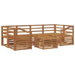 vidaXL Ensemble de canapés d'extérieur 7 pc Naturel