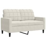 vidaXL Ensemble de canapés 2 Pièces avec coussins Crème Velours