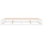 vidaXL Cadre de lit Blanc 120x200 cm Bois massif