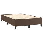 vidaXL Sommier à lattes de lit avec matelas et LED Marron 120x200 cm