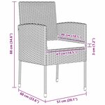 vidaXL Ensemble de jardin comedor 7 pièces avec des coussins noirs en poly rotin
