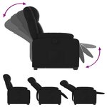 vidaXL Fauteuil inclinable Noir Similicuir