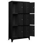 vidaXL Armoire à casiers Noir 90x45x180 cm Acier