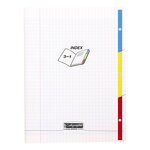 Cahier 3 index piqué 8000 POLYPRO 17x22 cm 96 pages grands carreaux 90 g CALLIGRAPHE